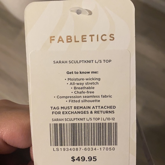 Fabletics Sarah SculptKnit Long-Sleeve Top NWT LRG - Picture 8 of 8